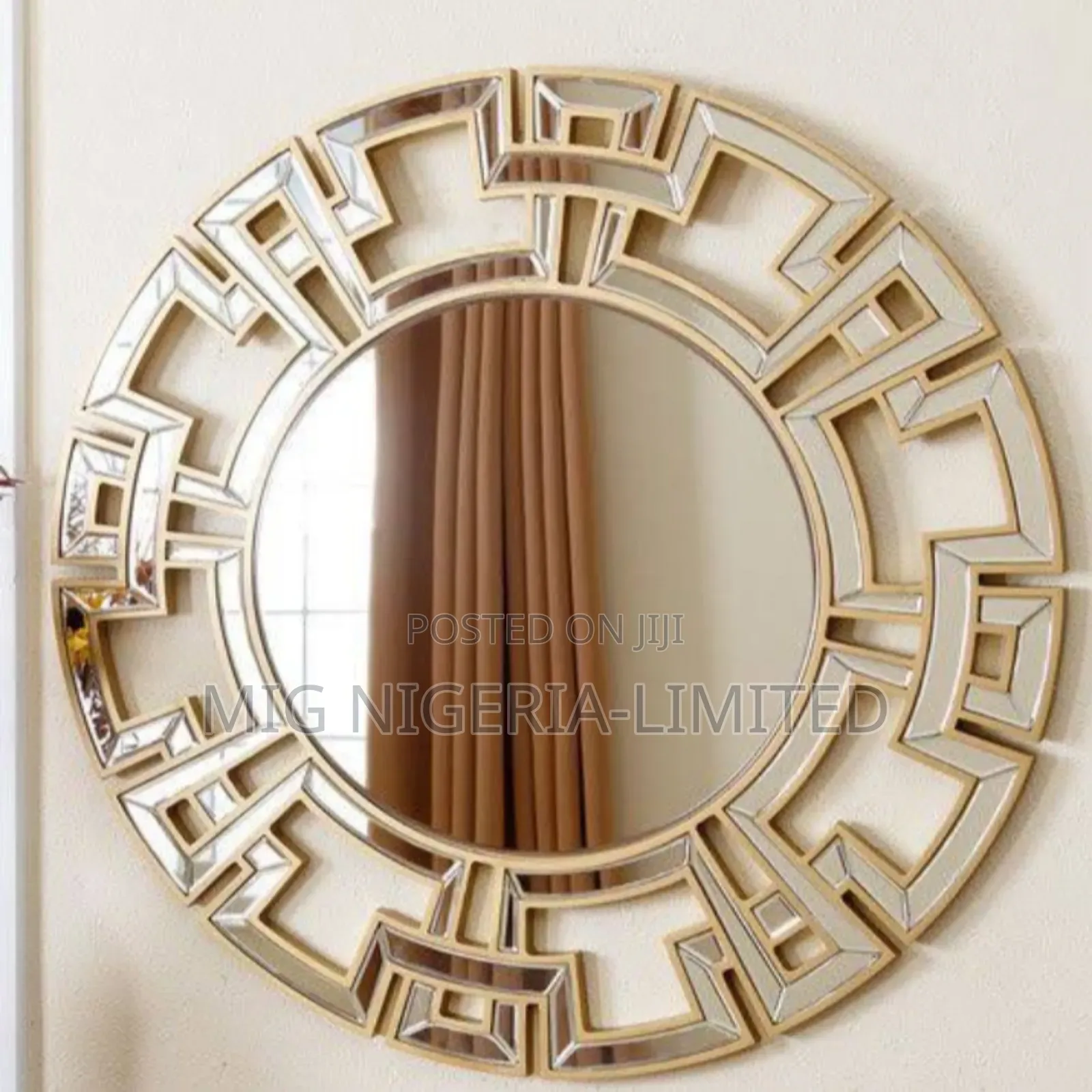 Wall Circle Decorative Mirror Gold,Silver Black Colour 77cm