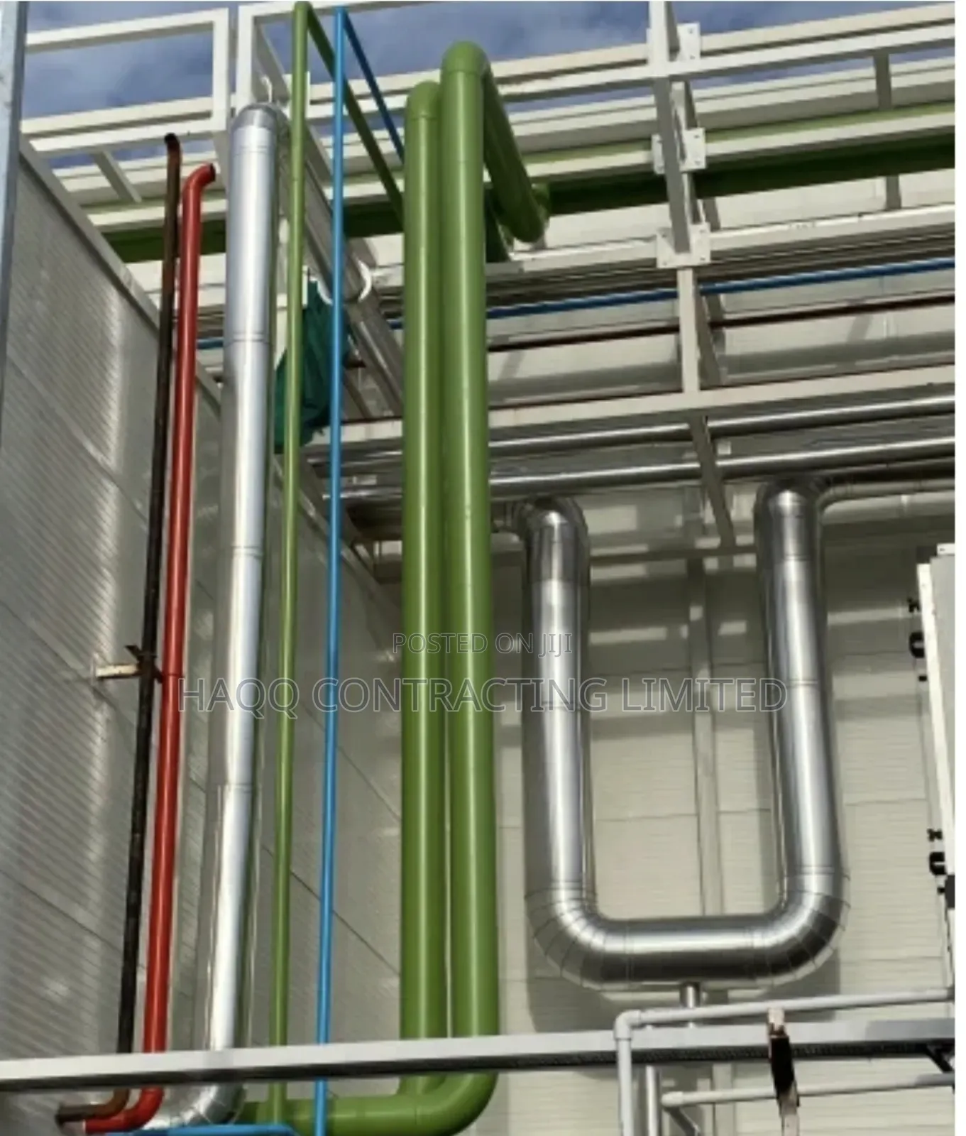 Mild Steel, Galvanized Cooling Water Piping System Fabricatñ