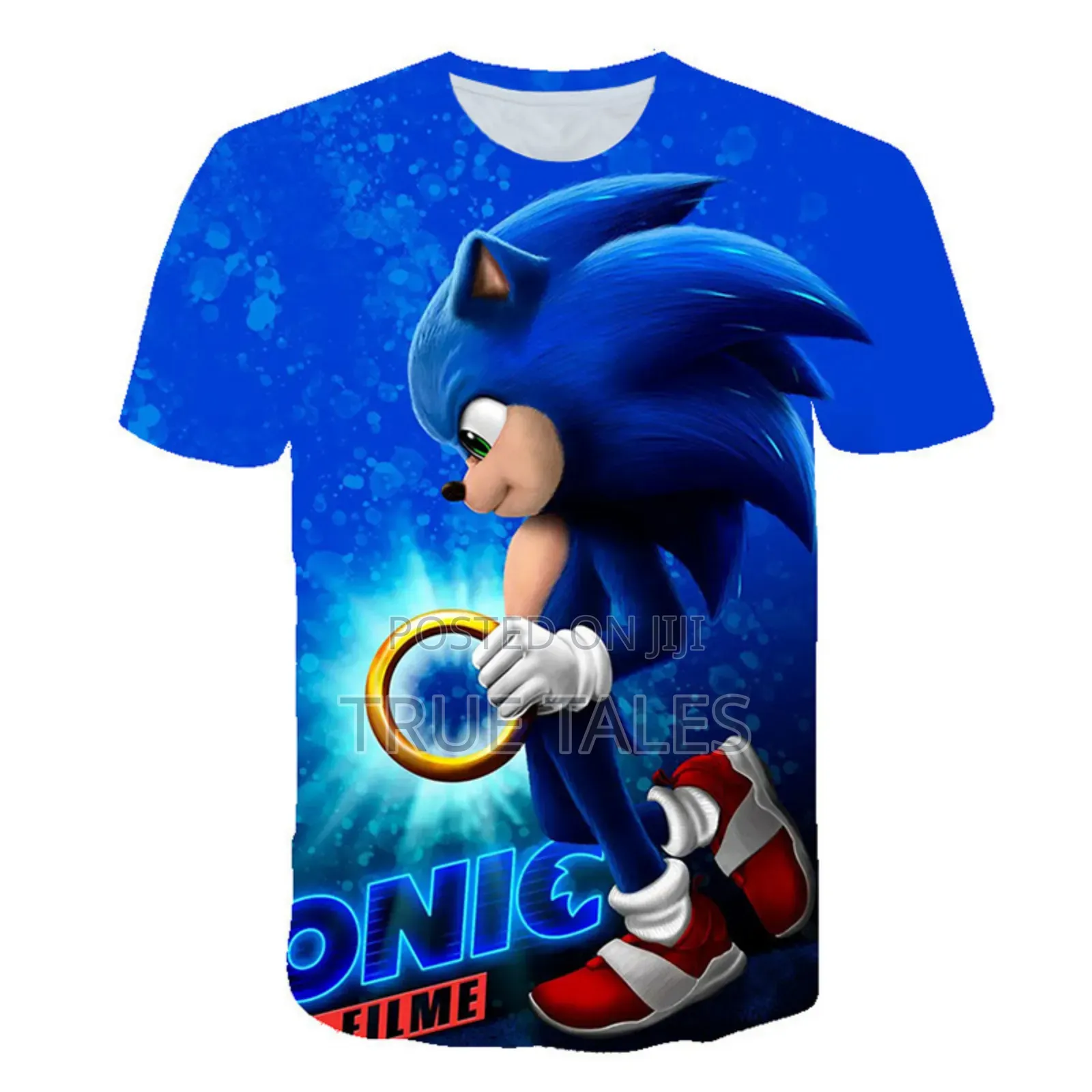 Sonic Character Round Neck T-shirt/Tops Ages 2 To 18years