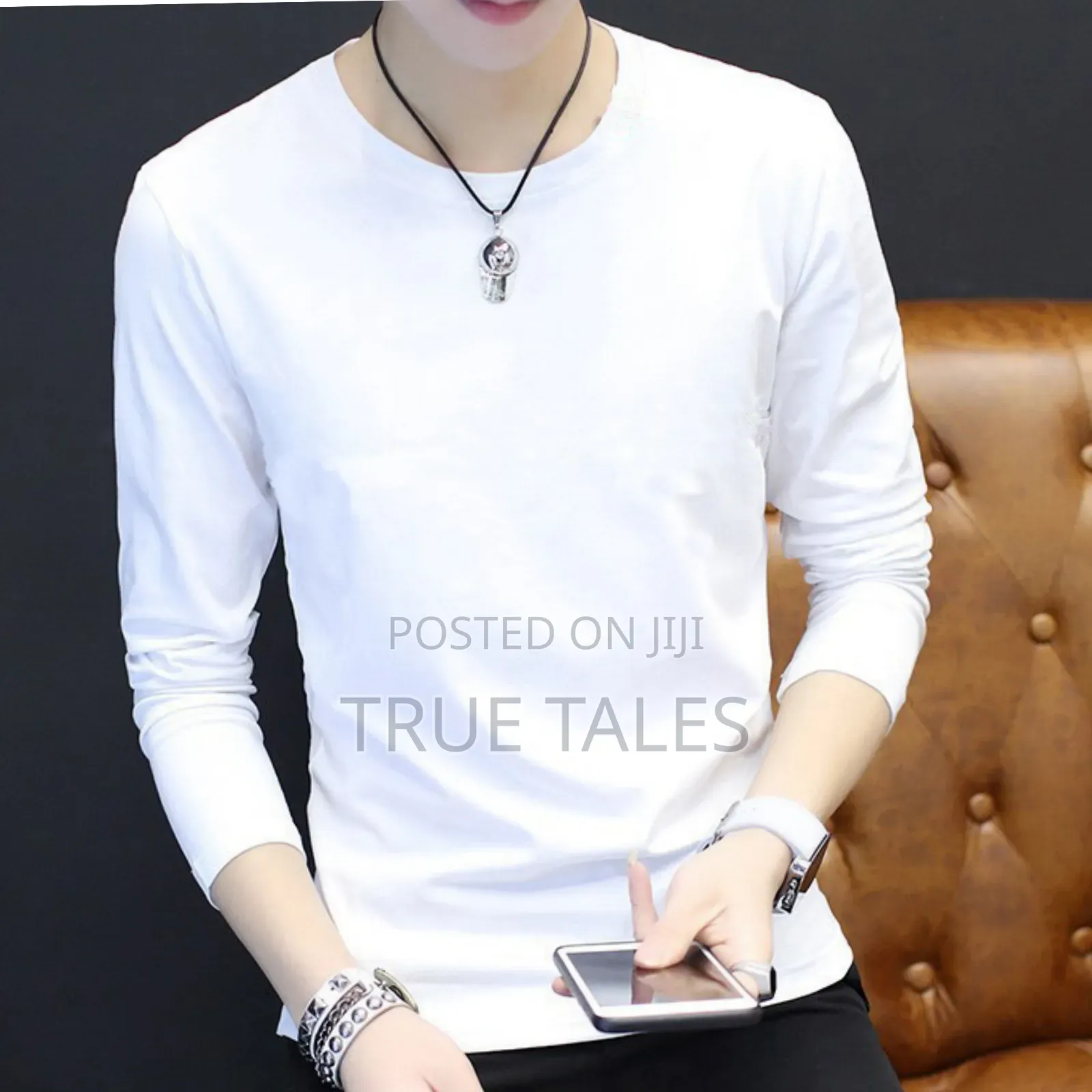 Quality Pure White Long Sleeves T-shirt
