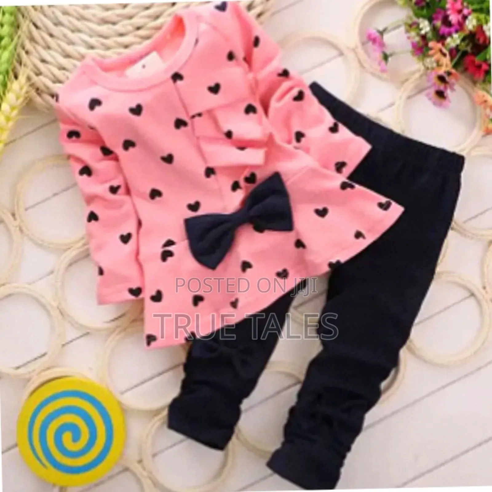 Toddler Girls Love Polka Dot Joggers Set