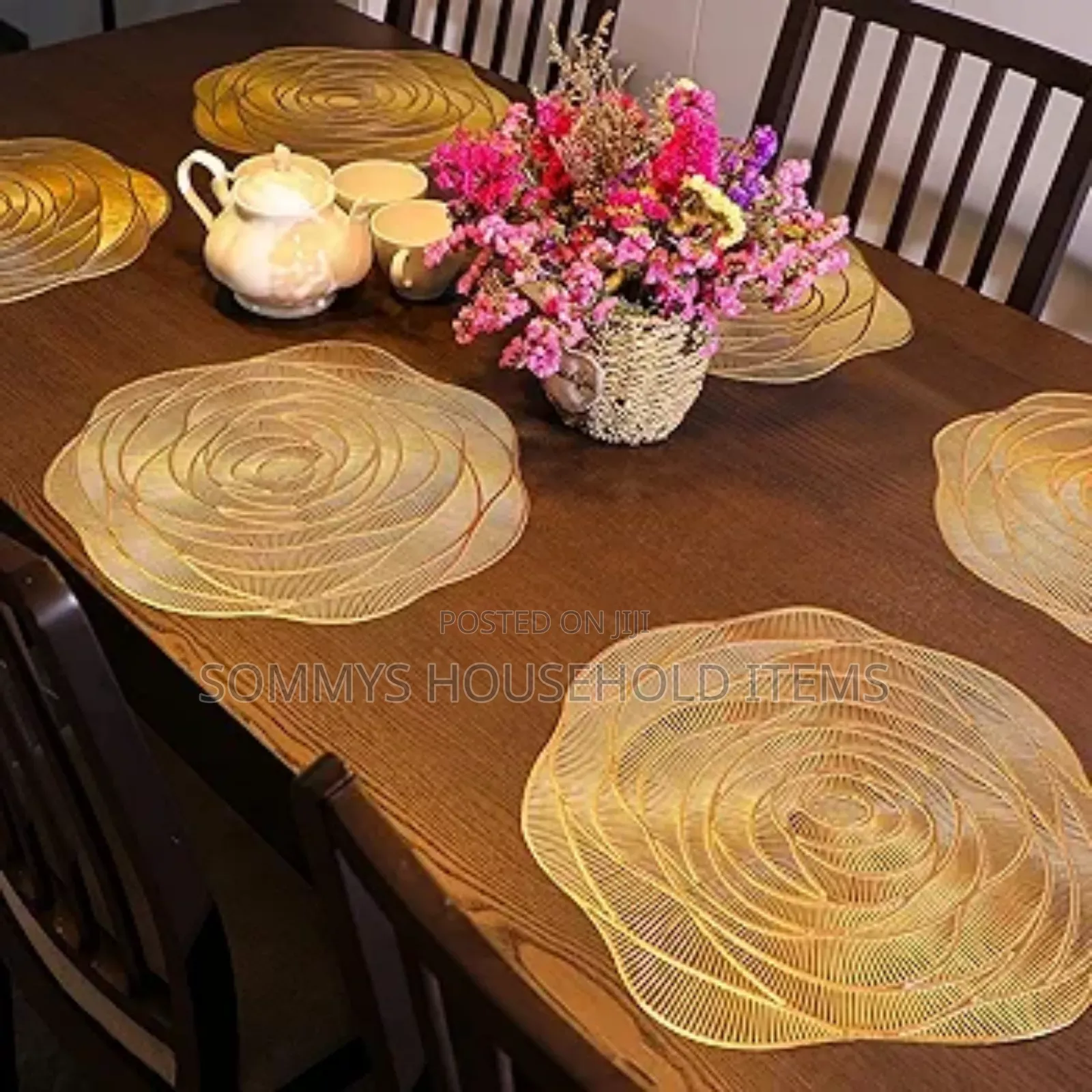 12pcs Gold Table Mat / Place Mat