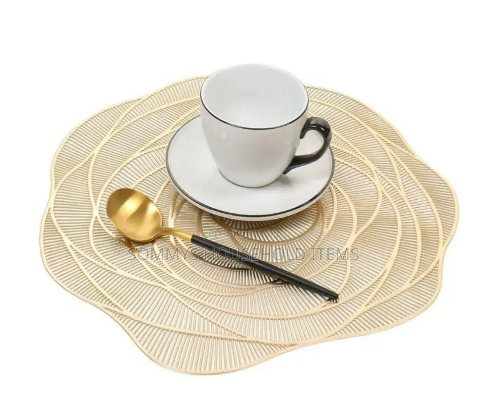 12pcs Gold Table Mat / Place Mat