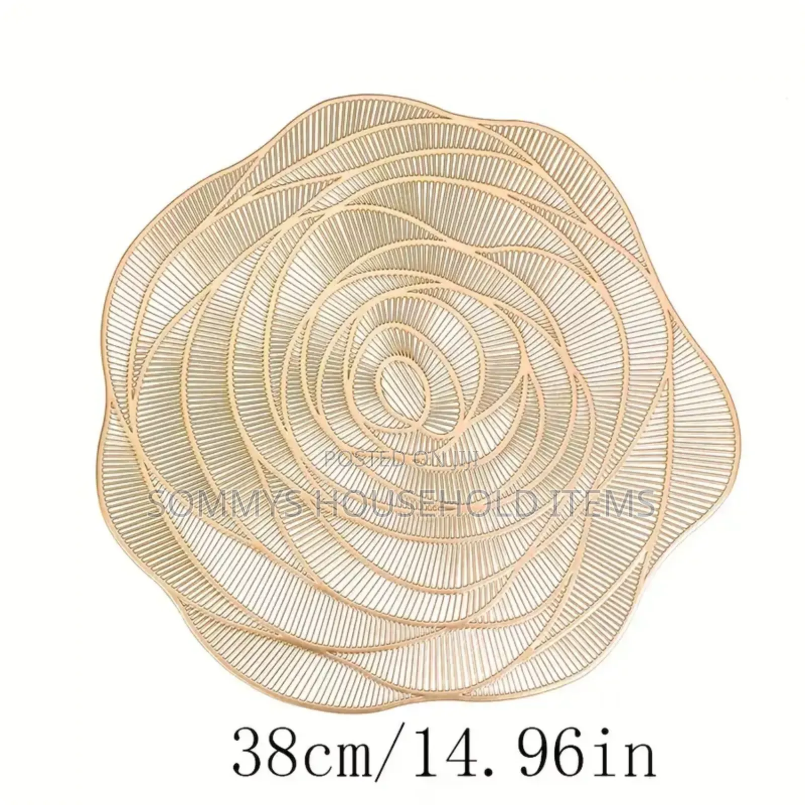 12pcs Gold Table Mat / Place Mat