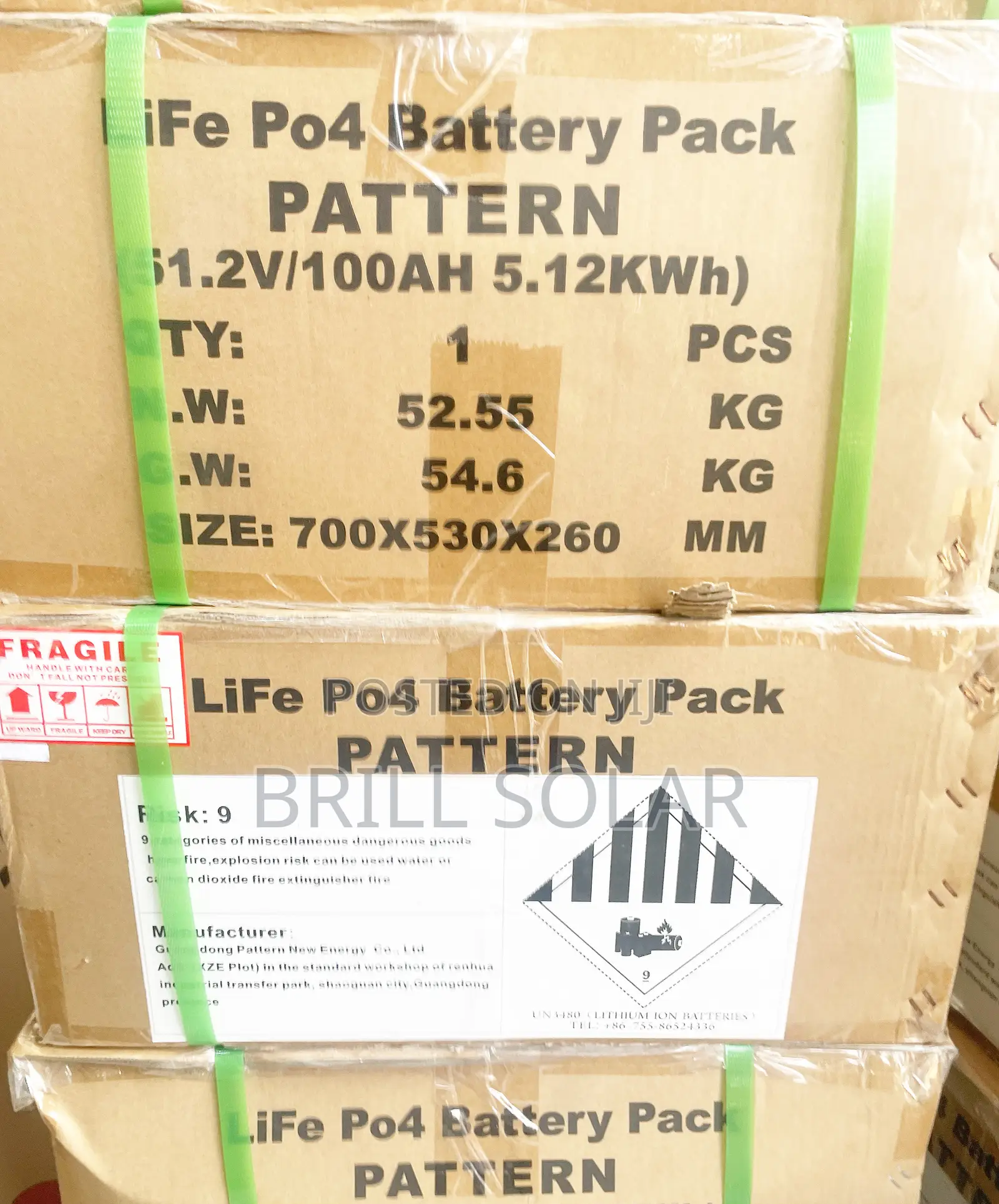 5.12kwh, 51.2v Pattern Solar Lithium Battery