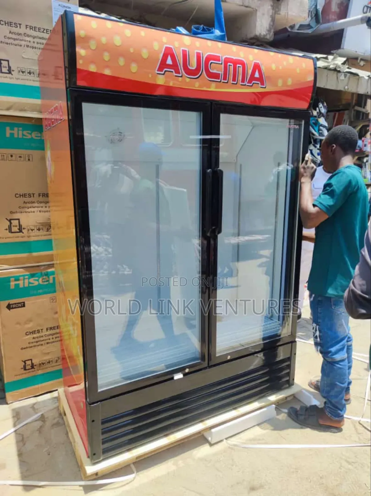 Aucma Show Glass Standing Fridge Inveromantal Intelligence