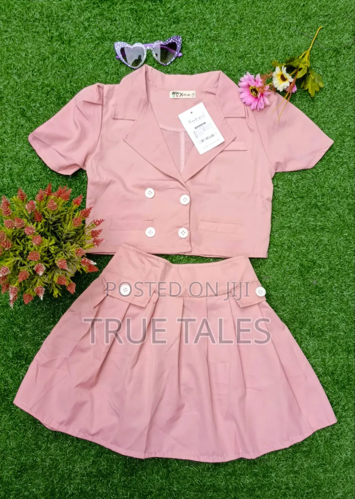 Vietnam Girl's Pink Skirt and Blouse/Top Set