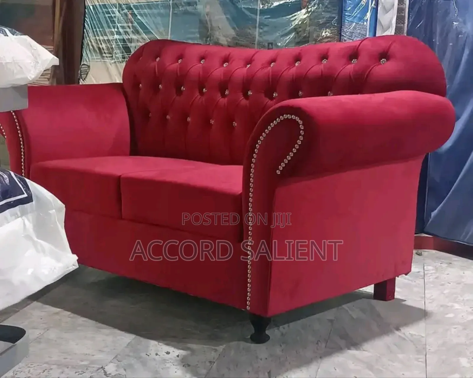 Set of 7 Seater Fabric Sofa