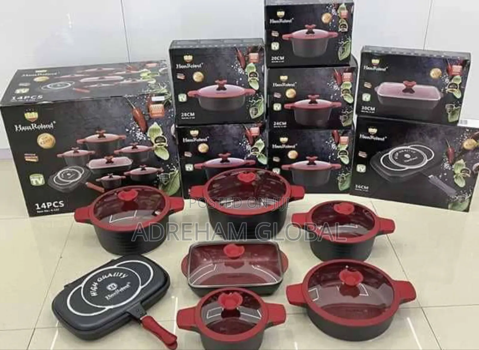 Haus Roland Pot Cookware Set With Grill Pan
