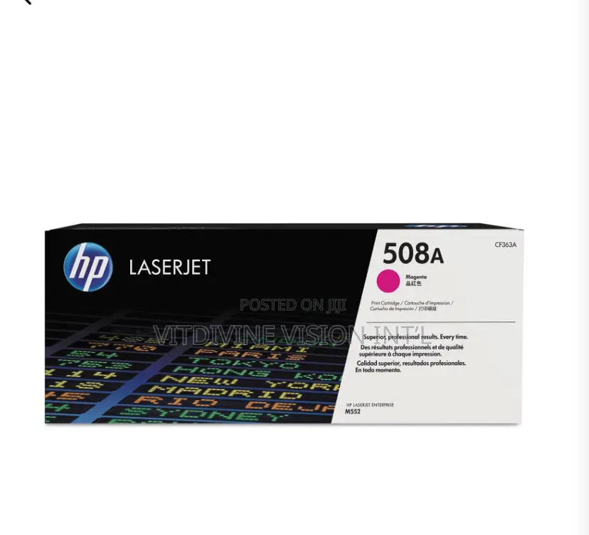 Hp 508a Toner Magenta,Cyan,Yellow Hp M553,M552