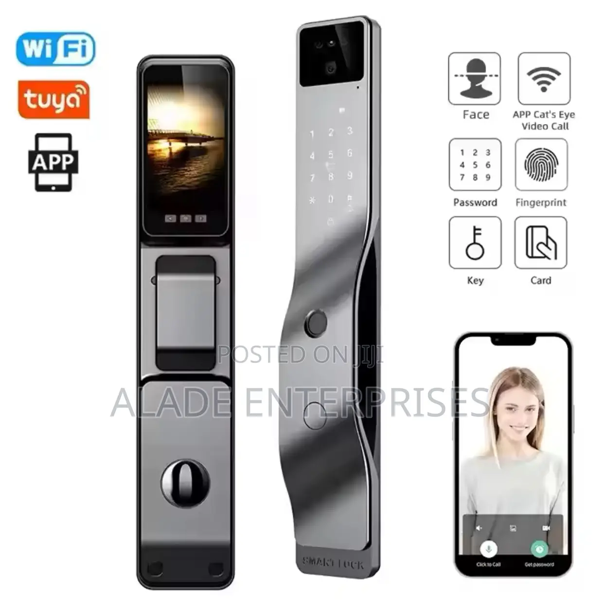 Fully Automatic Digital Fingerprint Smart Door Lock 3d Face
