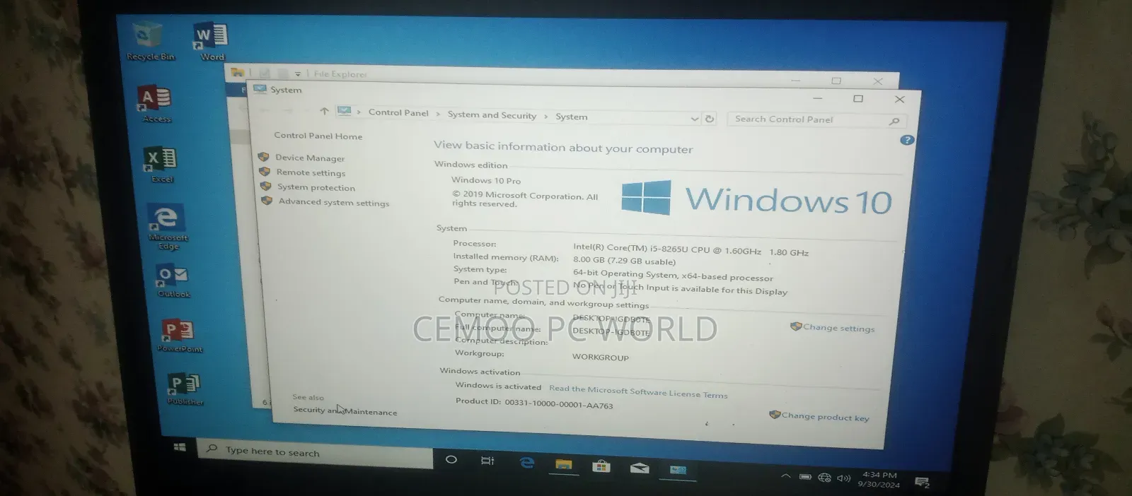Laptop Lenovo ThinkPad L580 8GB Intel Core I5 SSD 256GB