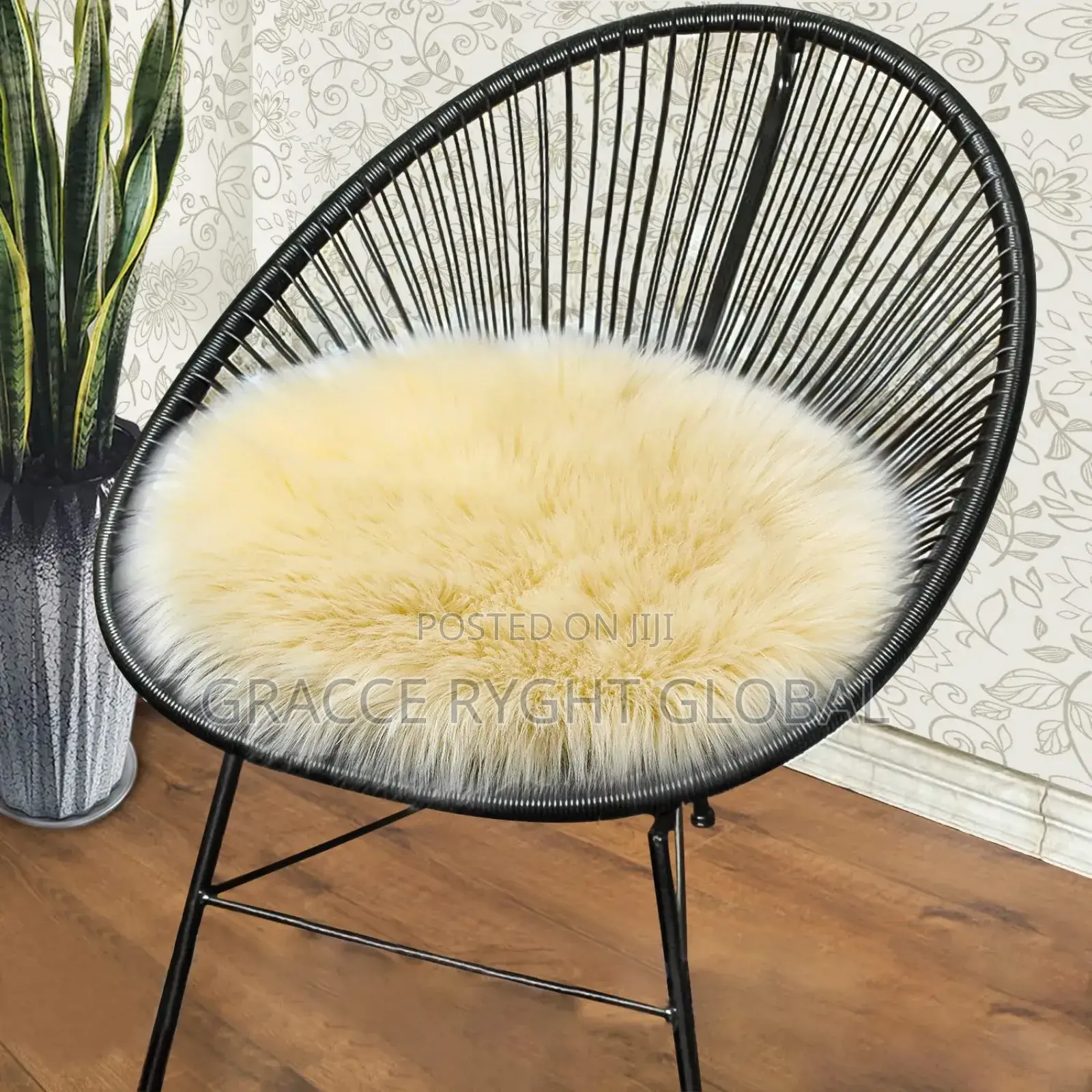 Round Faux Fur Rug