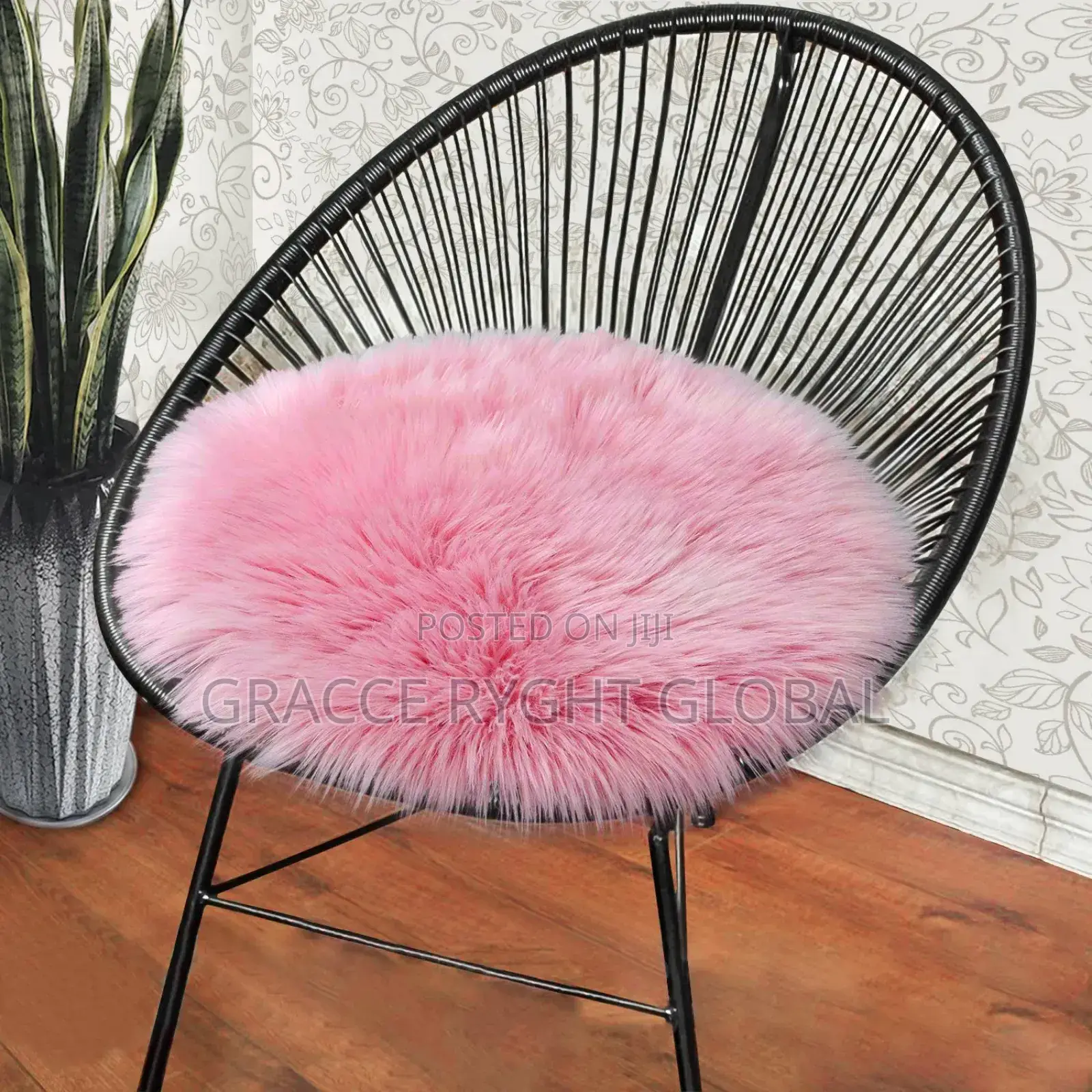 Round Faux Fur Rug