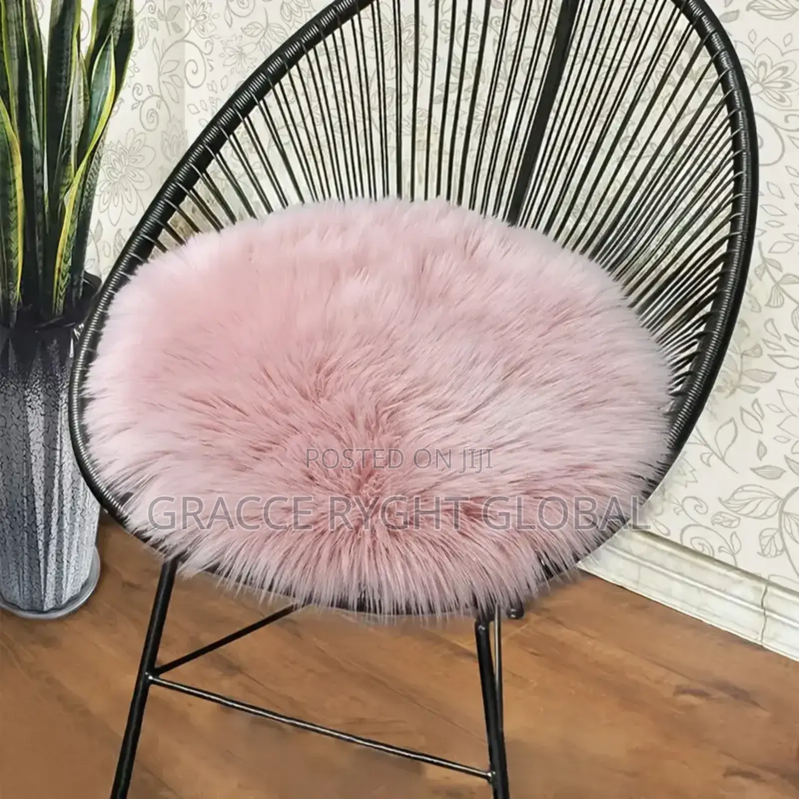 Round Faux Fur Rug