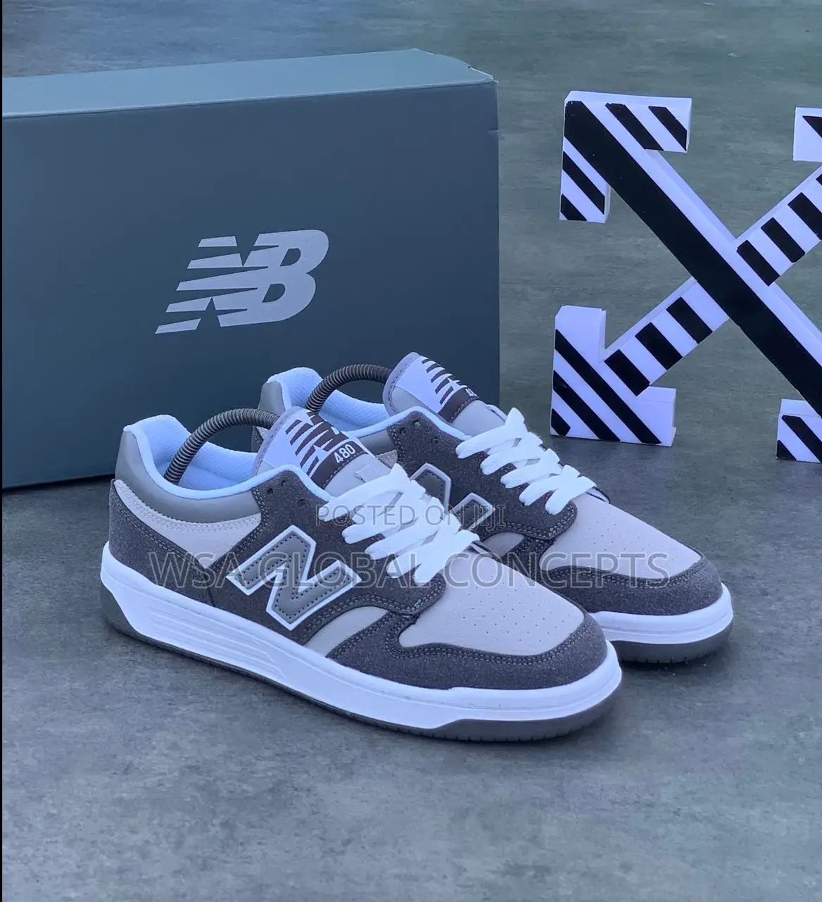 New Balance 480 Castle Rock Raincloud Grey Sneakers