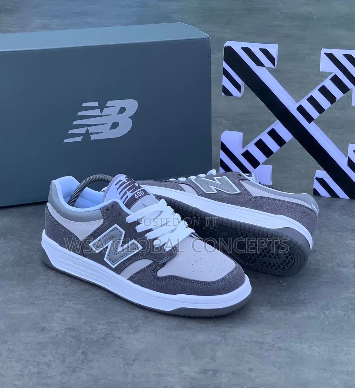 New Balance 480 Castle Rock Raincloud Grey Sneakers