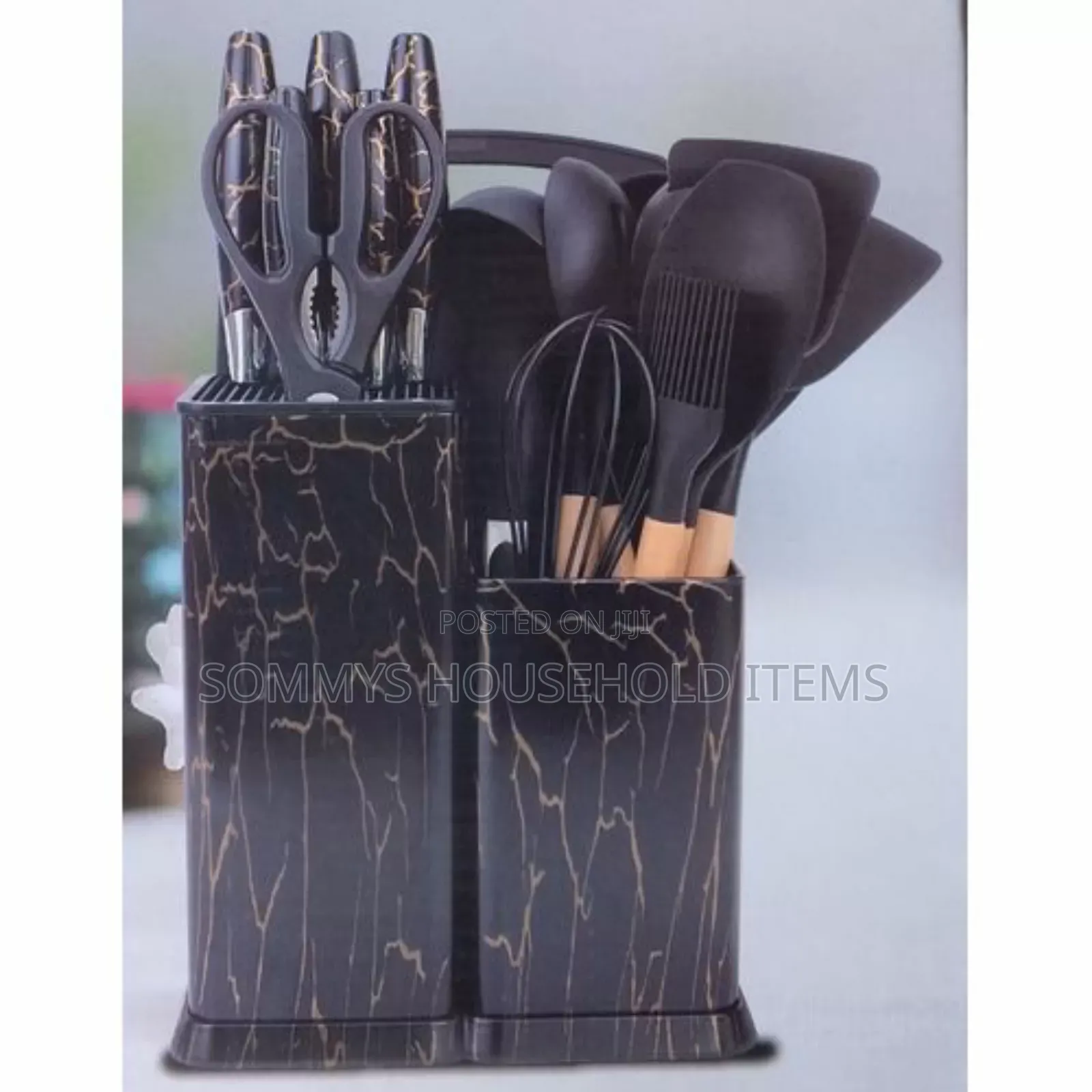 Marble Design Silicone Cooking Spoons Sets and Knives.