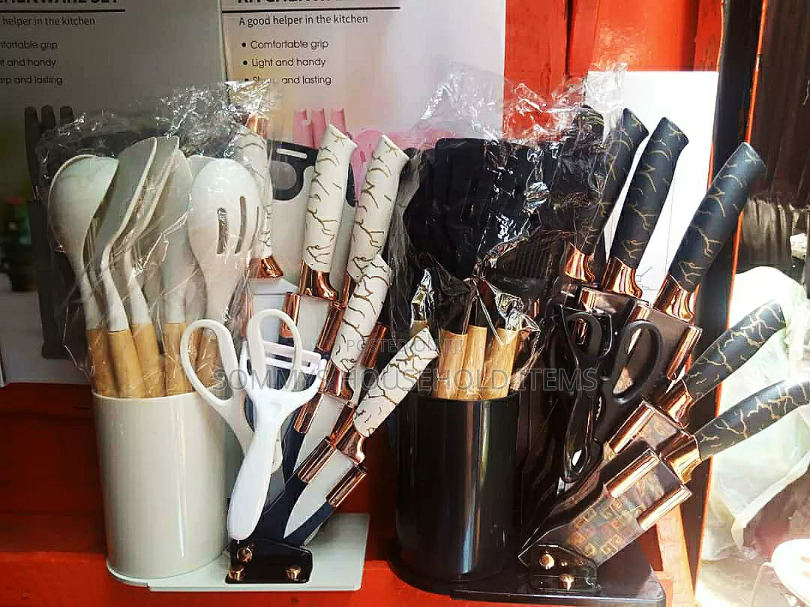 High Quality Silicone Cooking Spoons and Knife Set .