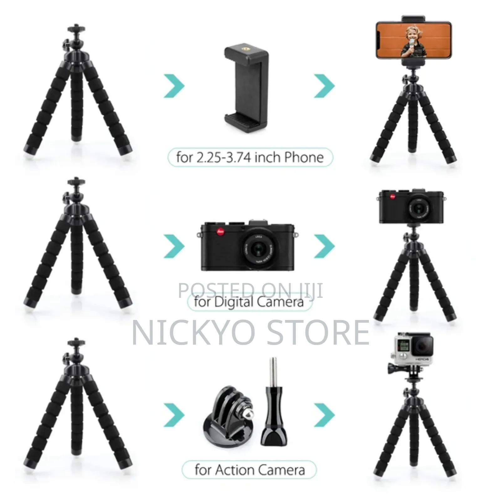 Mini Tripod for Phone Cameras Flexible Leg