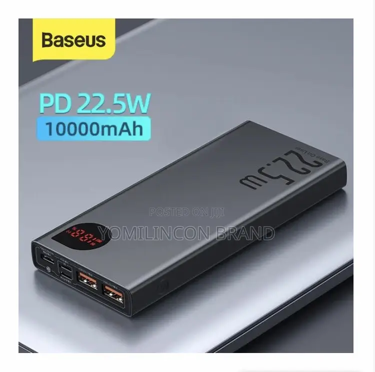 Baseus Adaman Metal Digital Display Power Bank 22.5W – Black