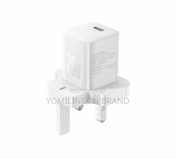 Baseus Gan5 Fast Charger Mini 1C 20W UK Moon White