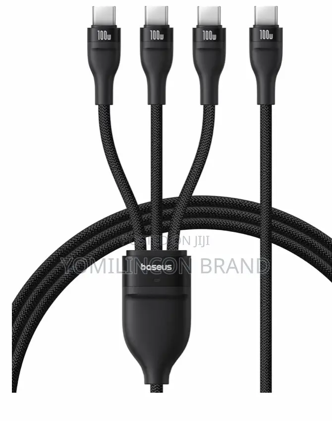 Baseus 3-in-1 Cable (USB-A to M+L+C) 100W, Blue