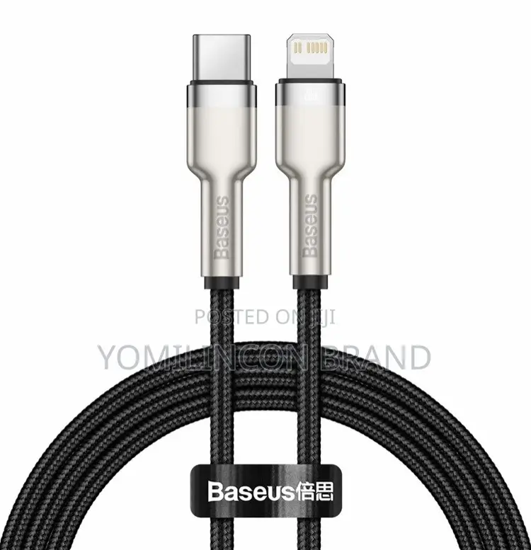 Baseus Cafule Metal Cable Usb-C to Lightning Pd20w Black