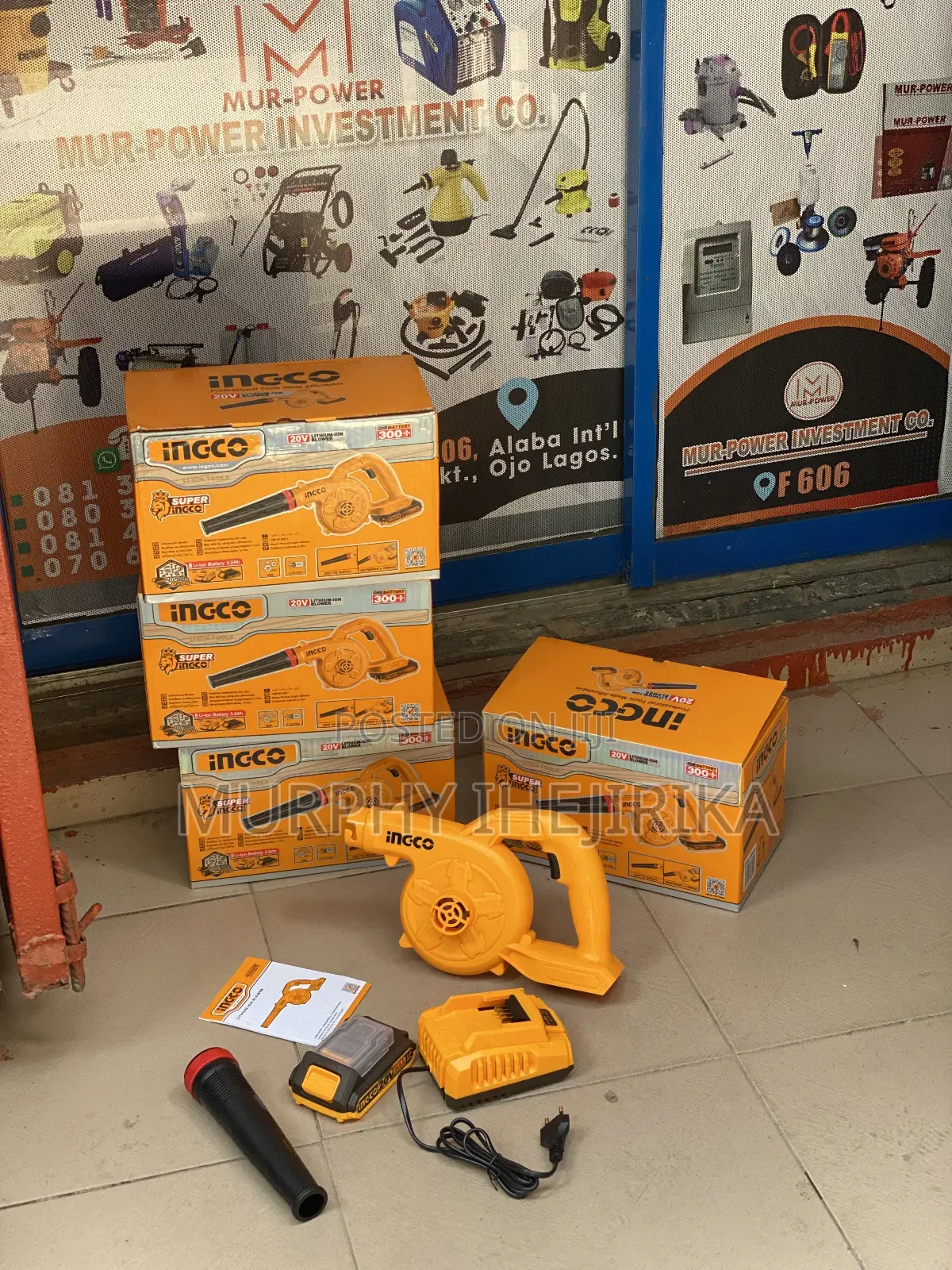 Ingco Cordless Aspirator Blower 20V ( Battery Charger)