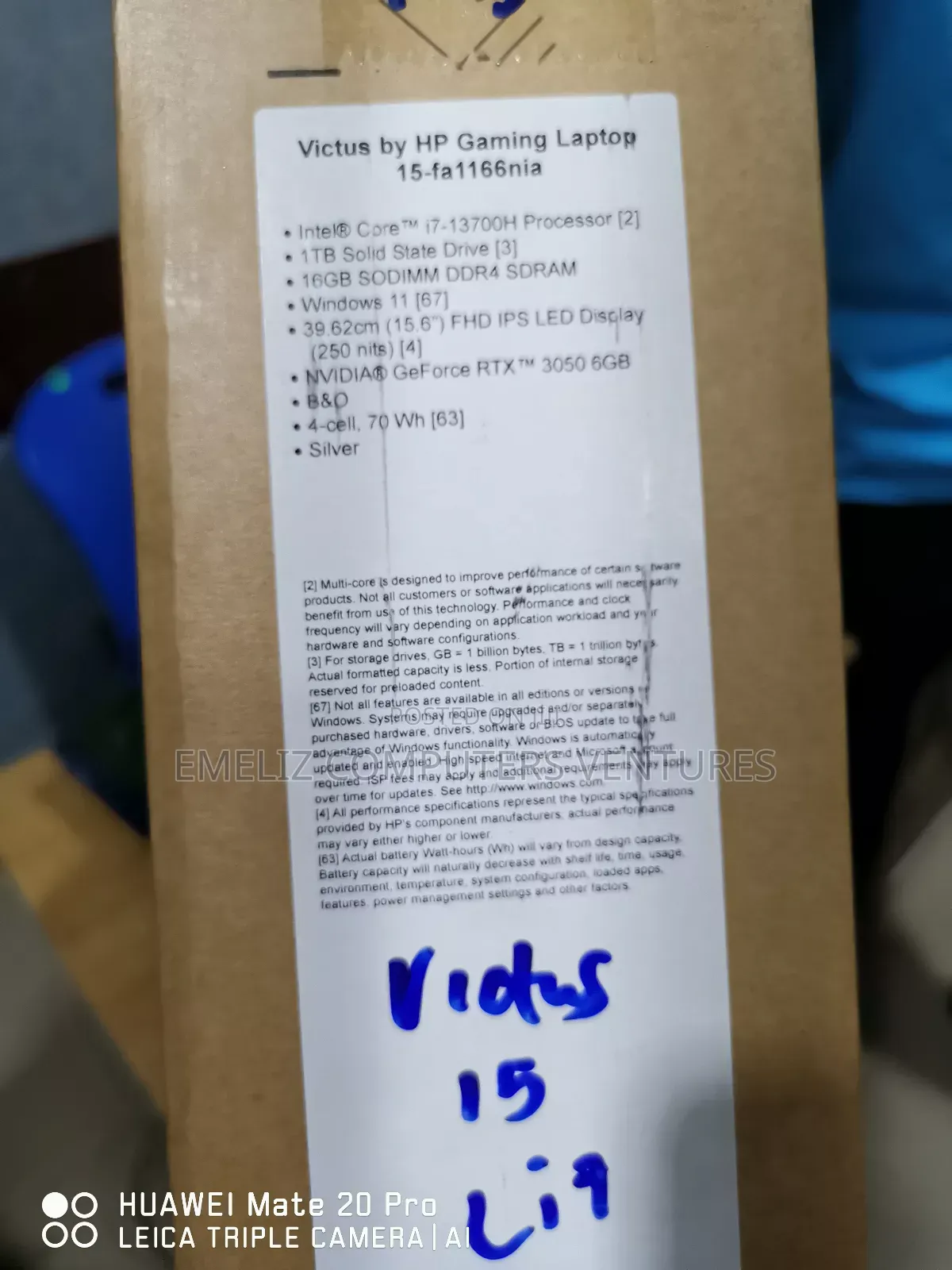 New Laptop HP Victus 15 16GB Intel Core I7 SSD 1T