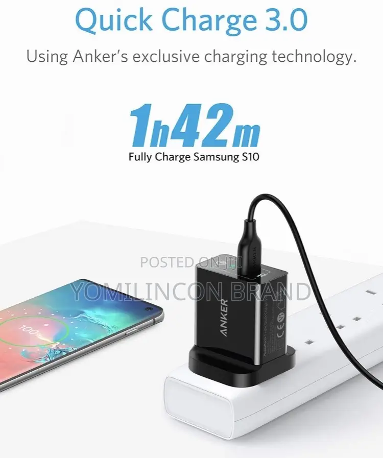 Quick Charge 3.0, Anker 18W 3amp USB Wall Charger