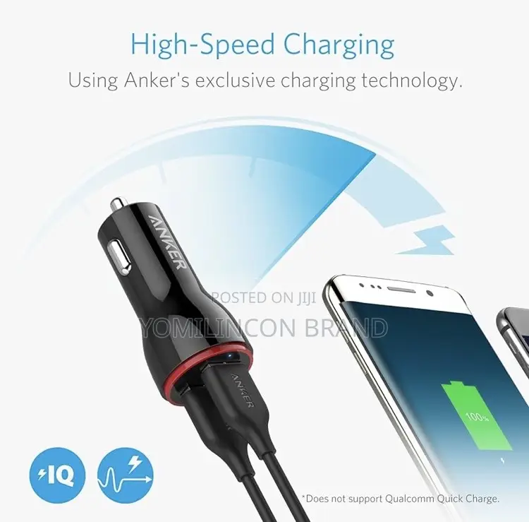 Anker Car Charger Adapter, 24W Dual USB, Powerdrive 2