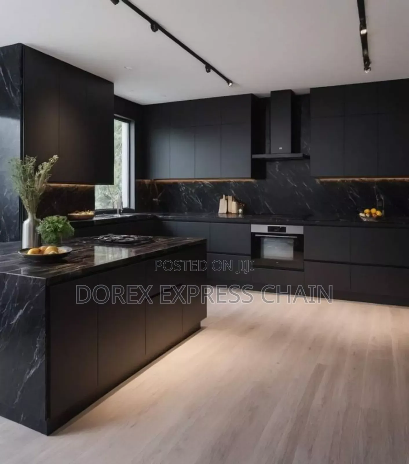 Elegant Kitchen Interior. Black!