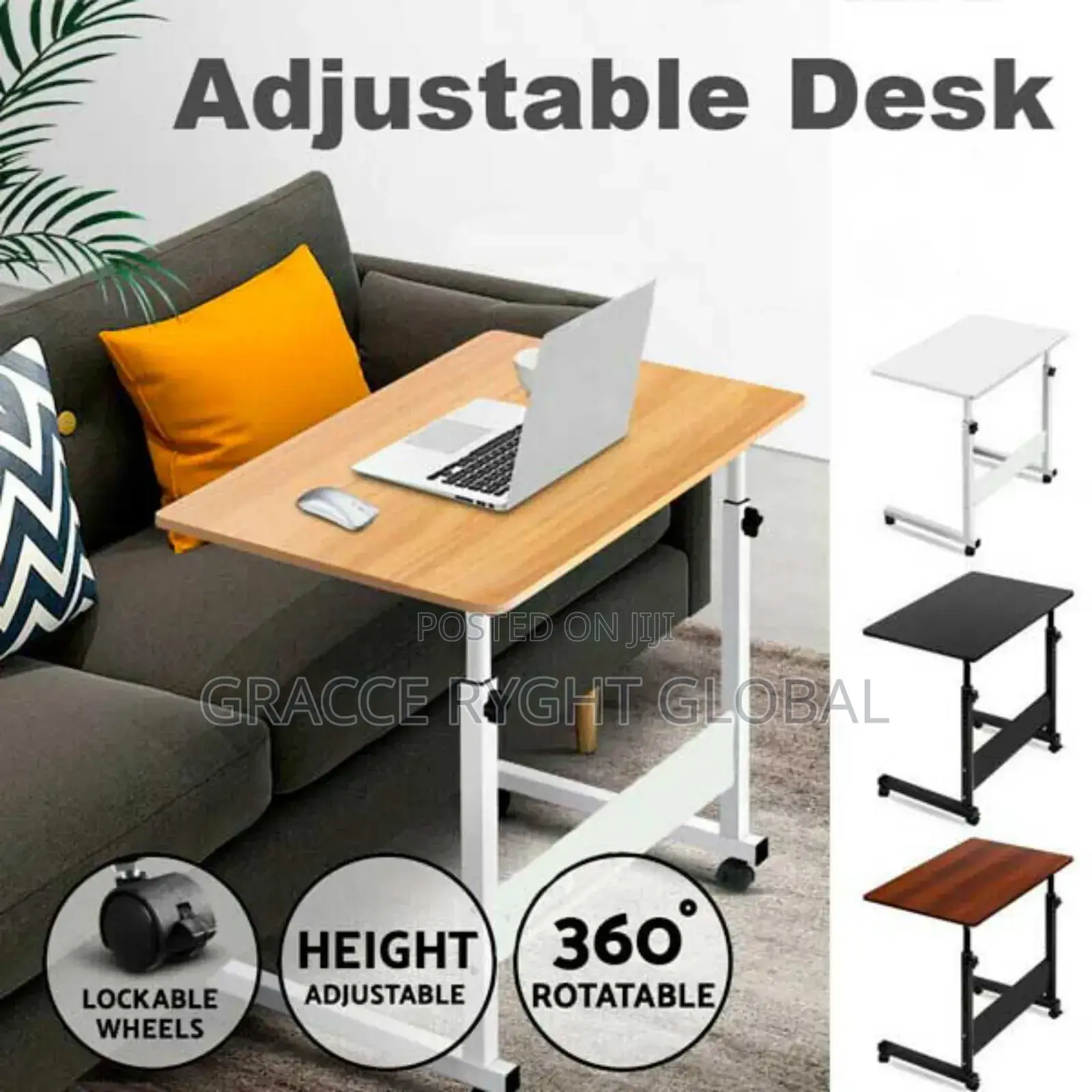 Adjustable Laptop Table With Wheels
