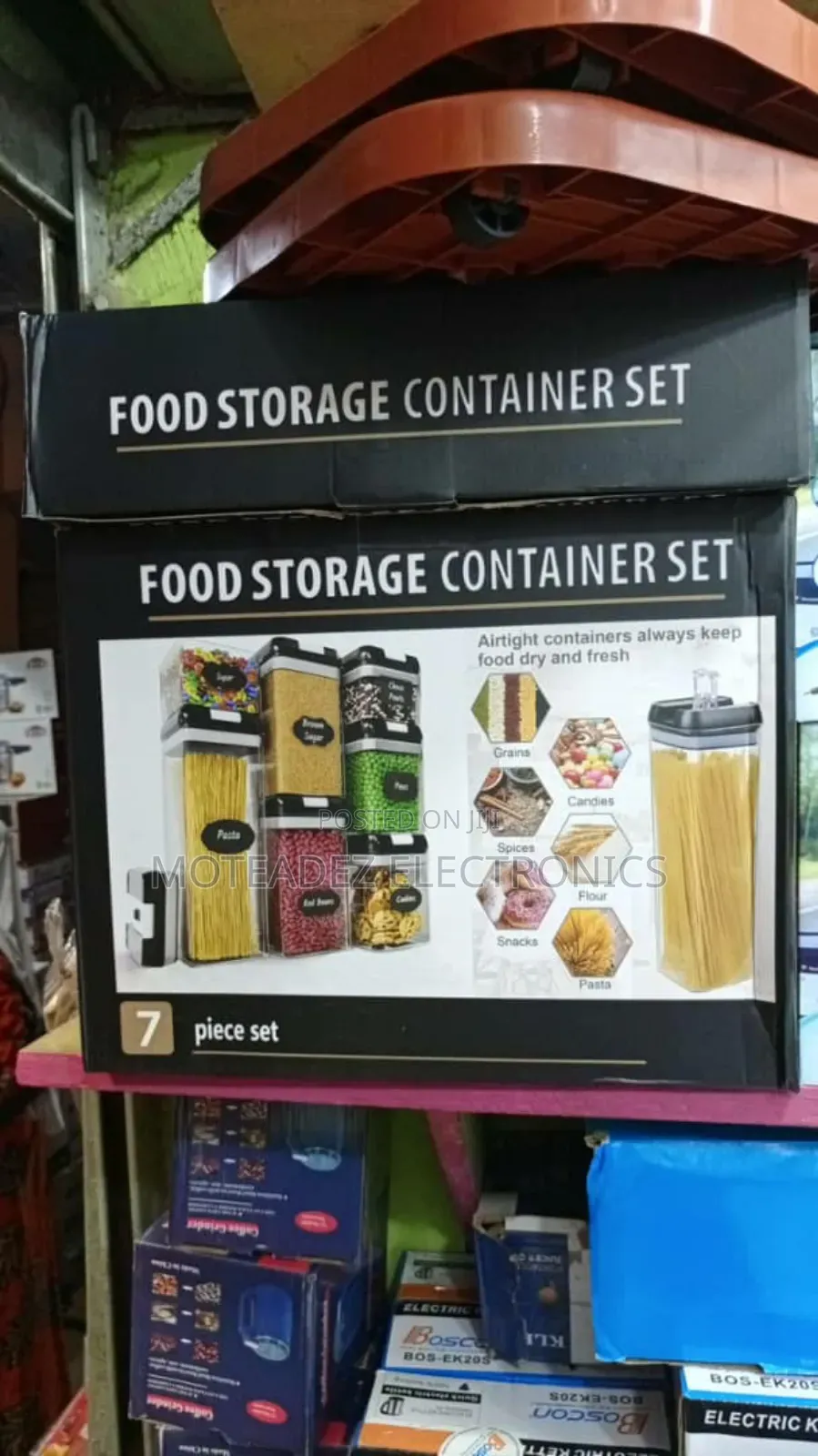 7pcs Airtight Plastic Food Storage Containers With Lids