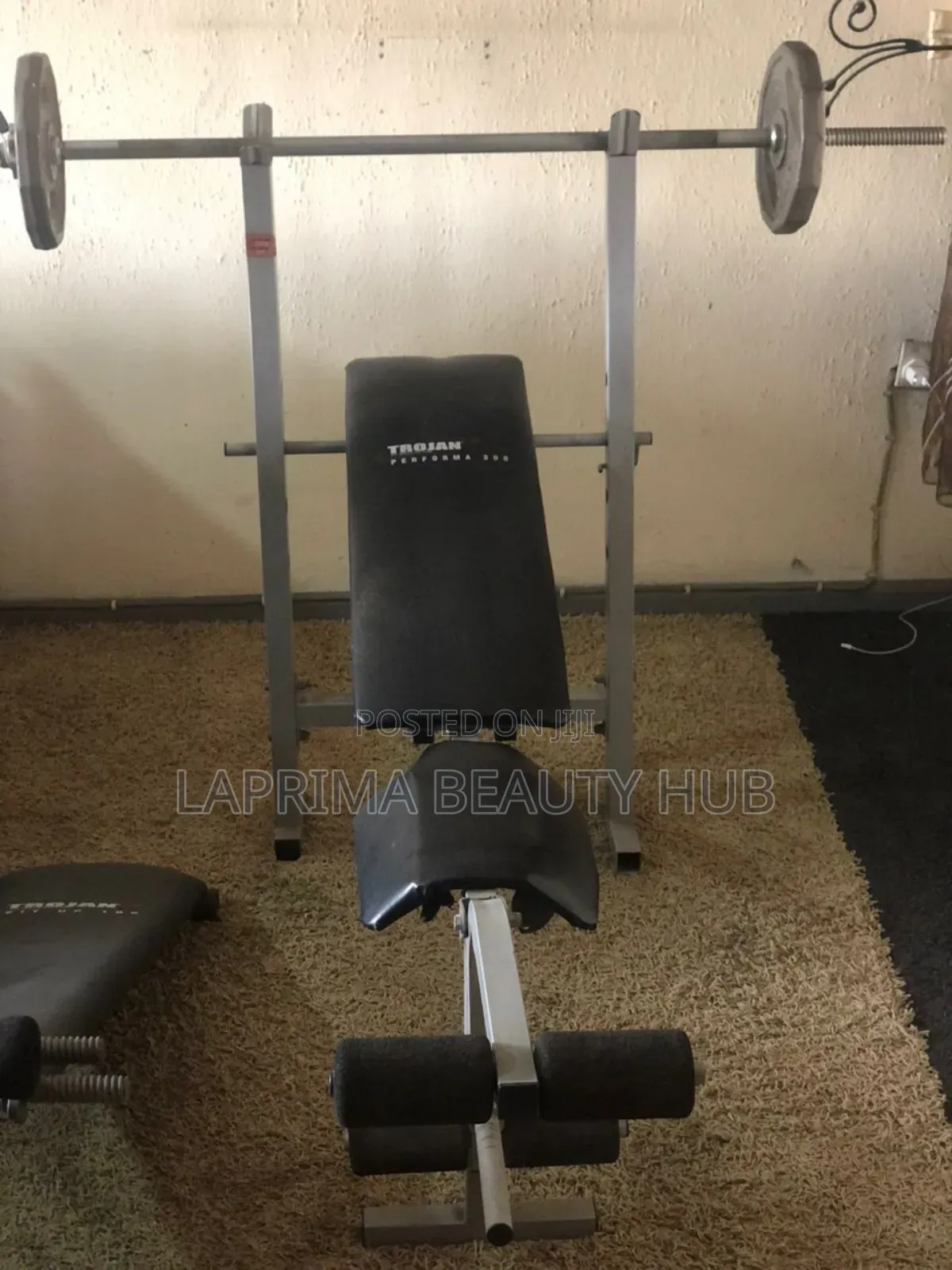 Trojan Bench, Weights 55kg, Weight Rods