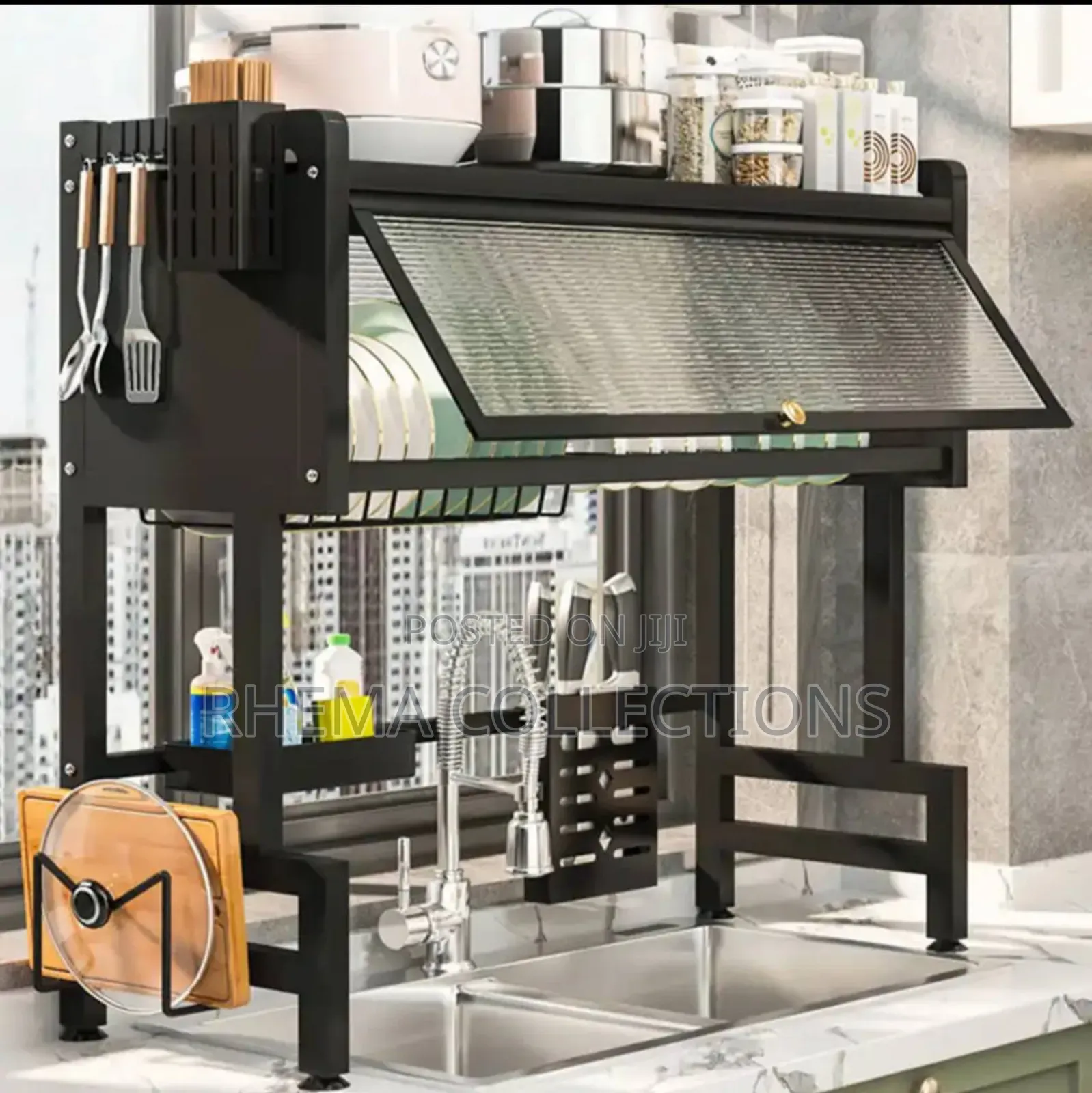 Single Layer Steel Over the Sink Dish Drying Rack