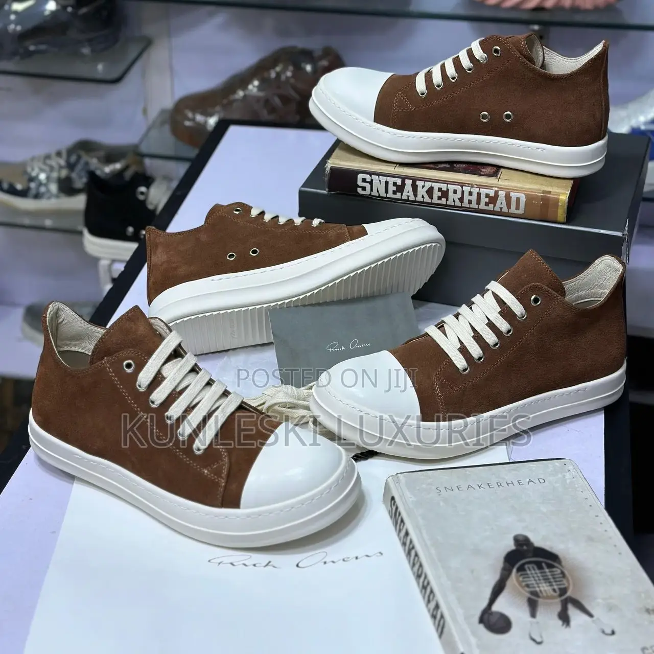 Rick Owens Ramones Jumbo Lace DRKSHDW Leather Sneakers