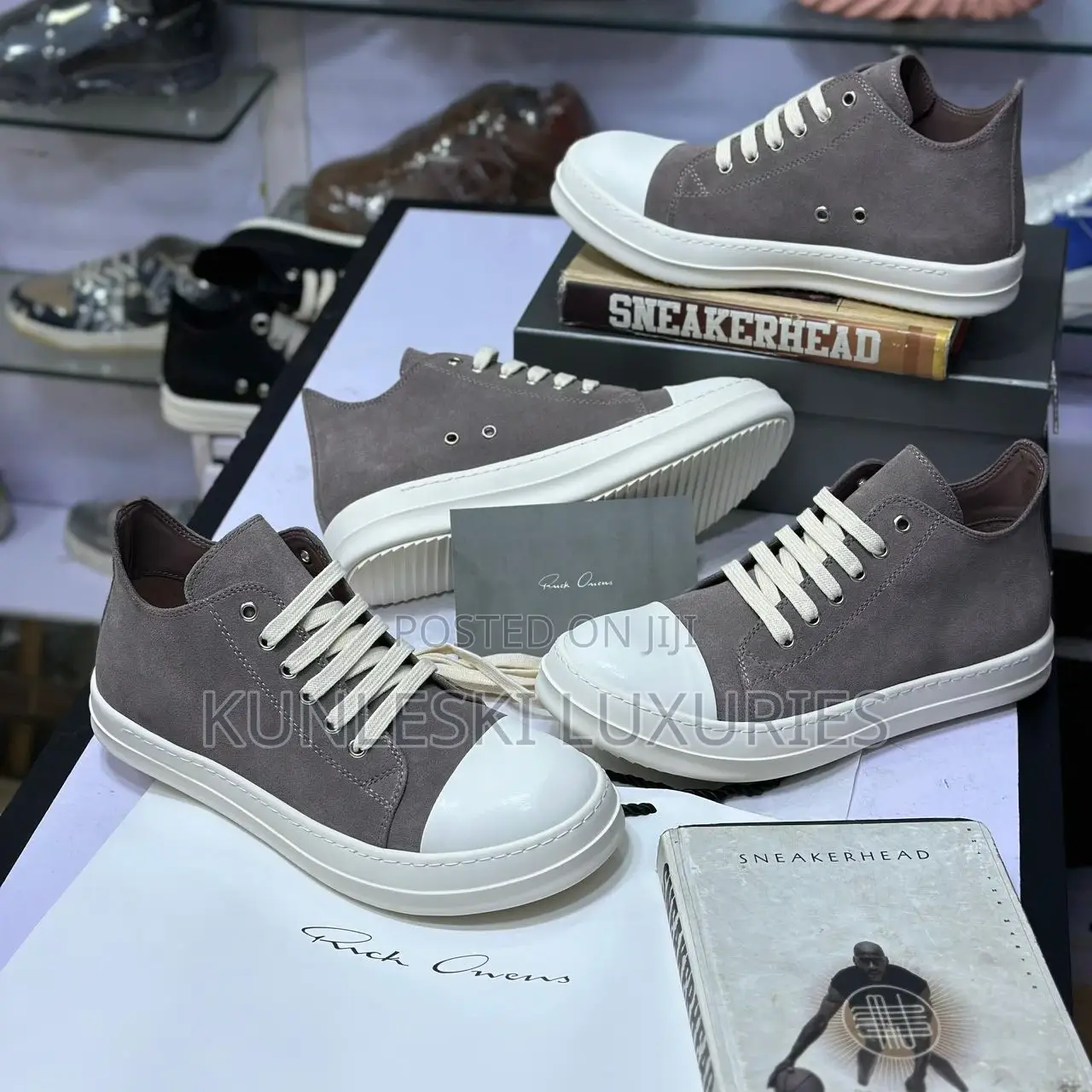 Rick Owens Ramones Jumbo Lace DRKSHDW Leather Sneakers