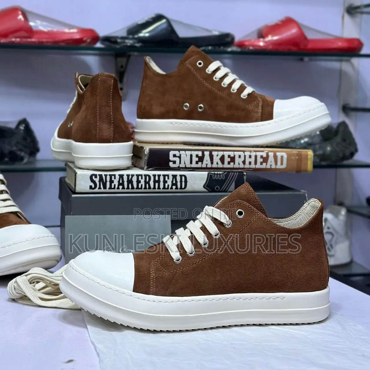Rick Owens Ramones Jumbo Lace DRKSHDW Leather Sneakers
