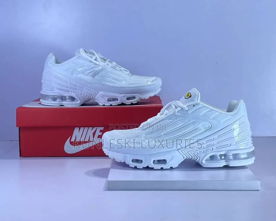 Original Nike Air Max Plus 3 Triple White Sneakers