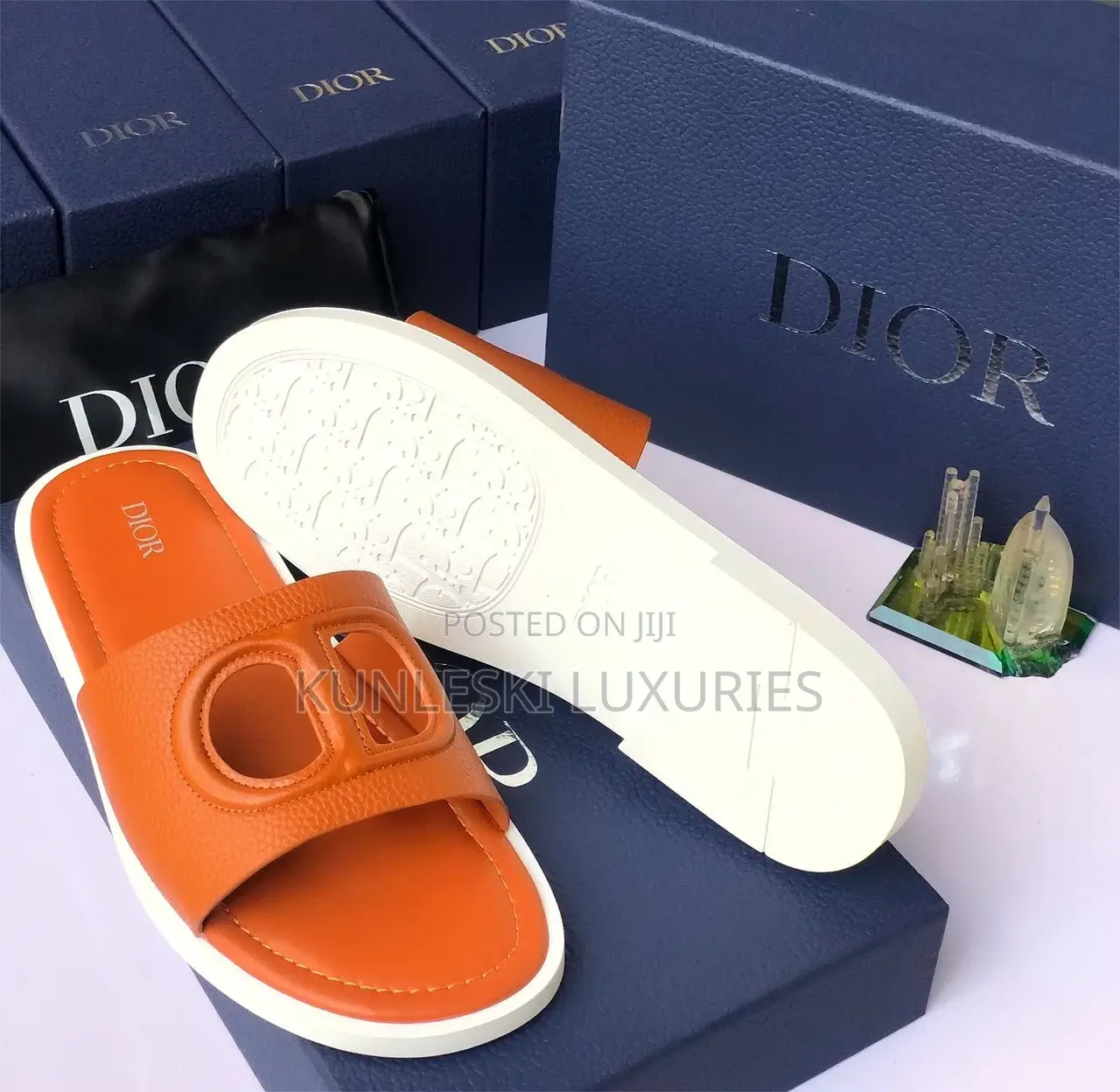 Original Christian Dior Leather Slippers