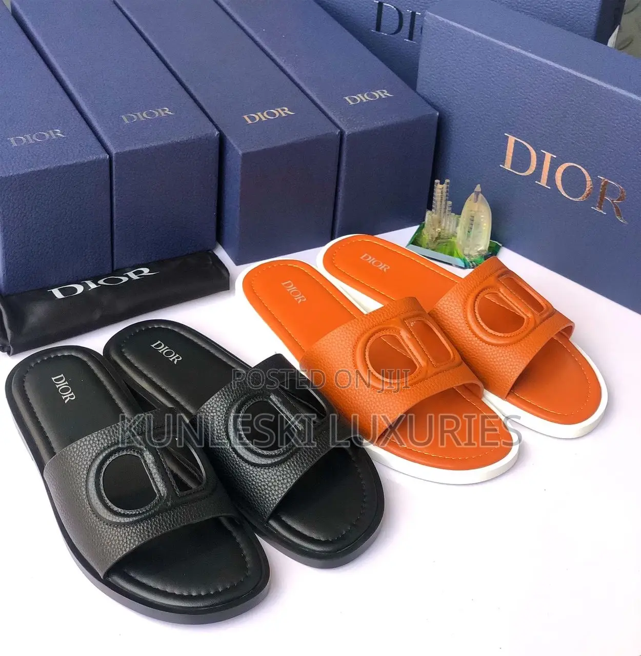 Original Christian Dior Leather Slippers