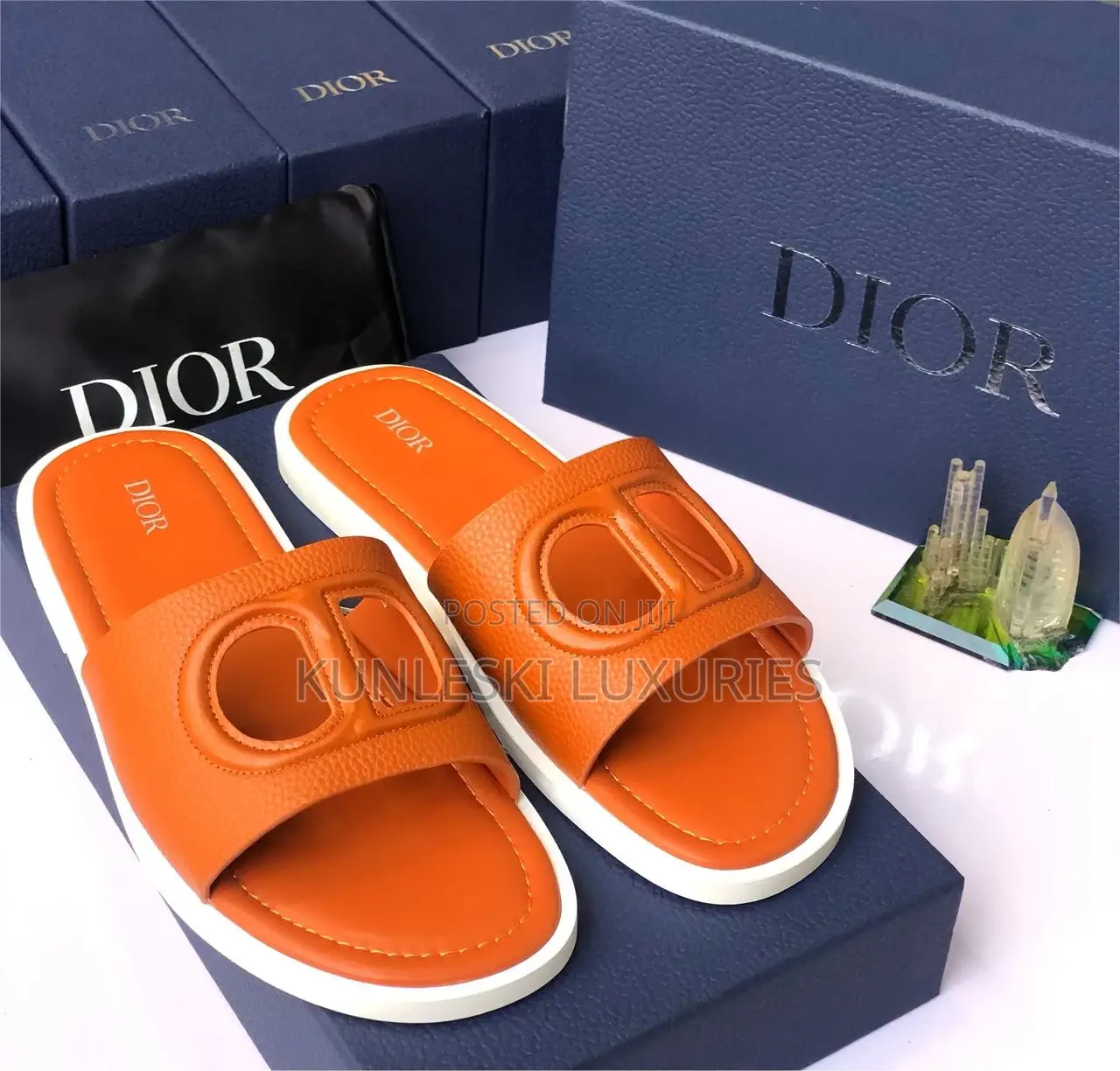 Original Christian Dior Leather Slippers