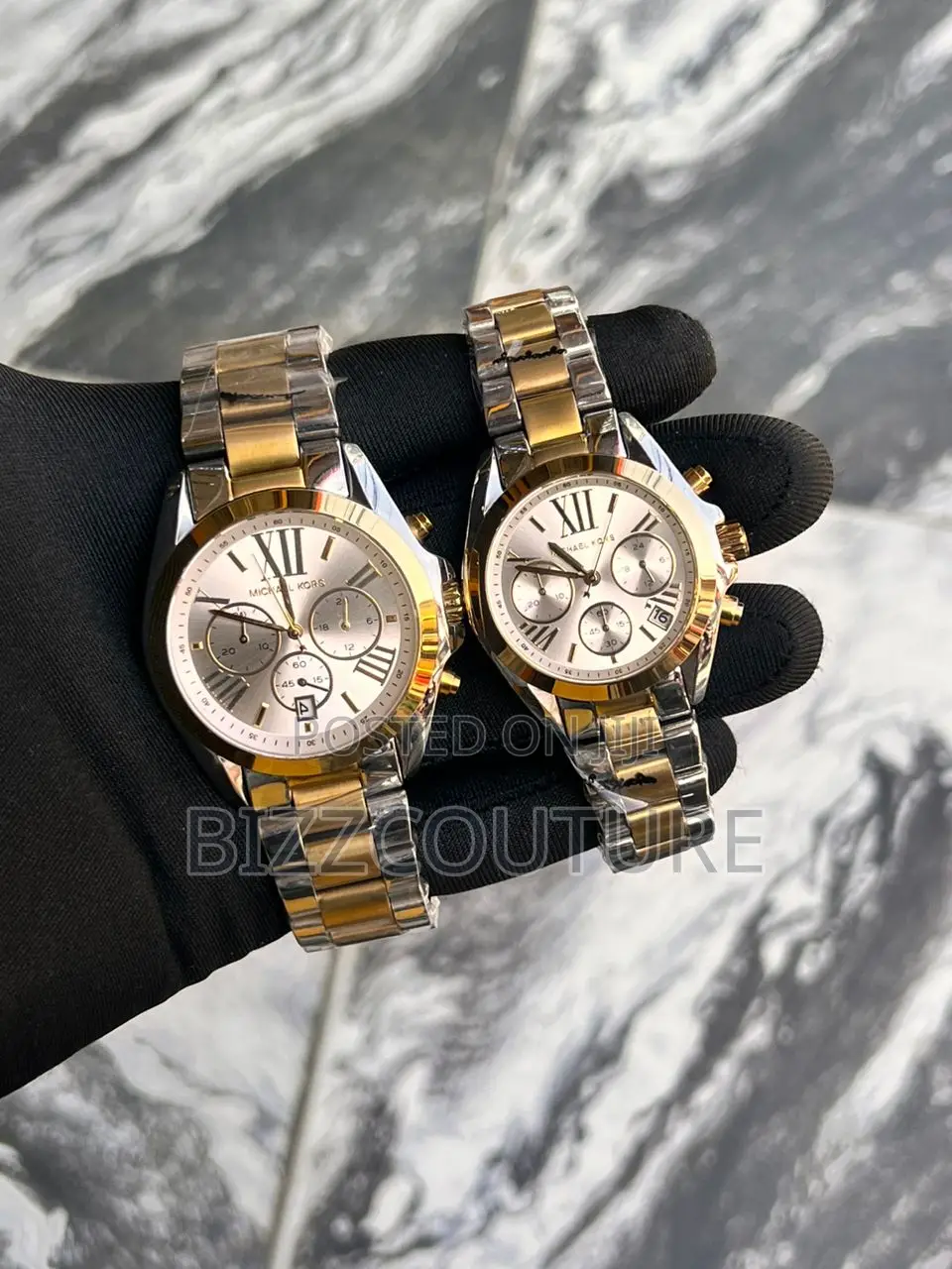 Original Michael Kors Chronograph Silver Mix Gold Watch
