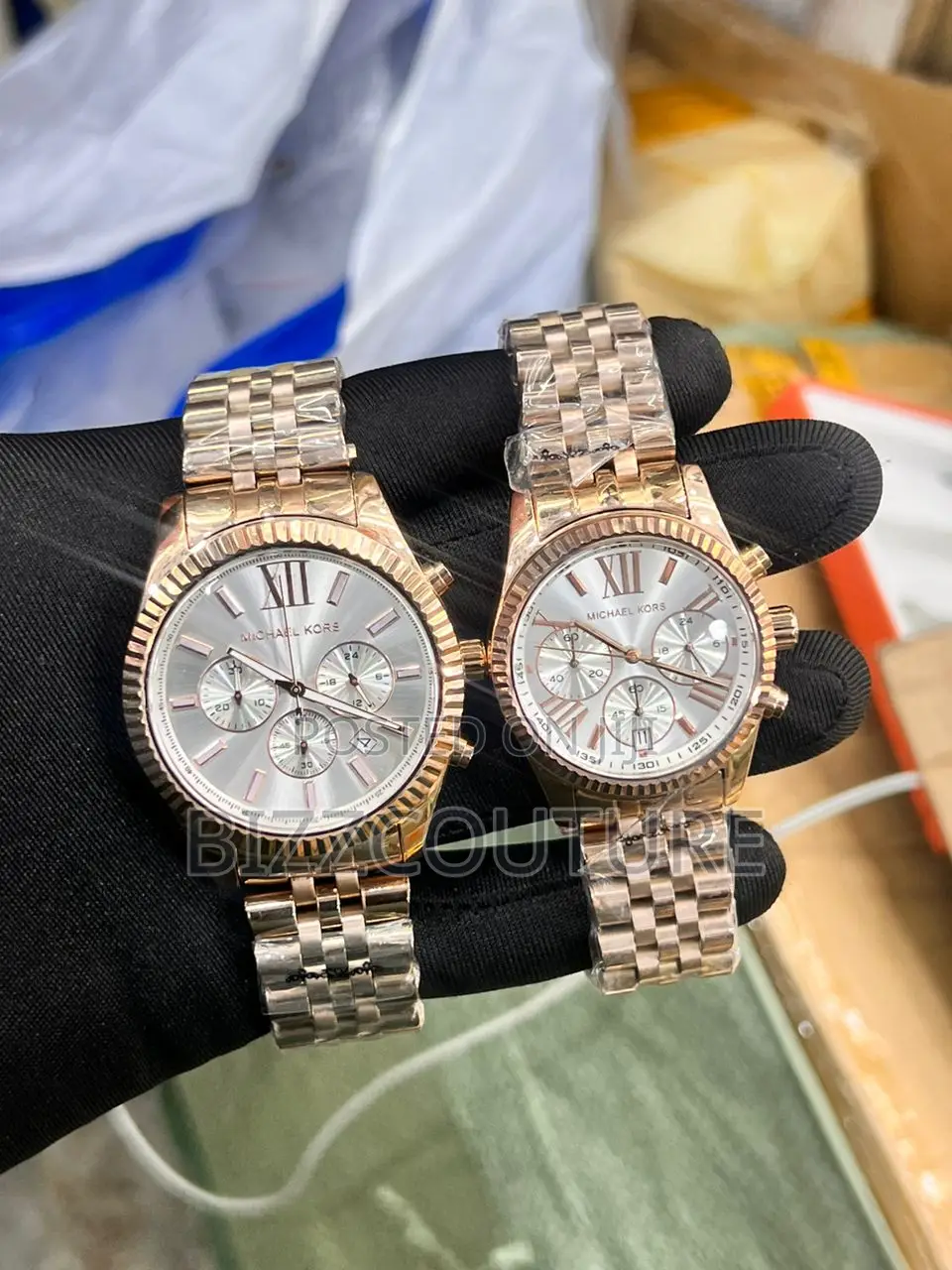 Original Michael Kors Chronograph Rose Gold Chain Watch