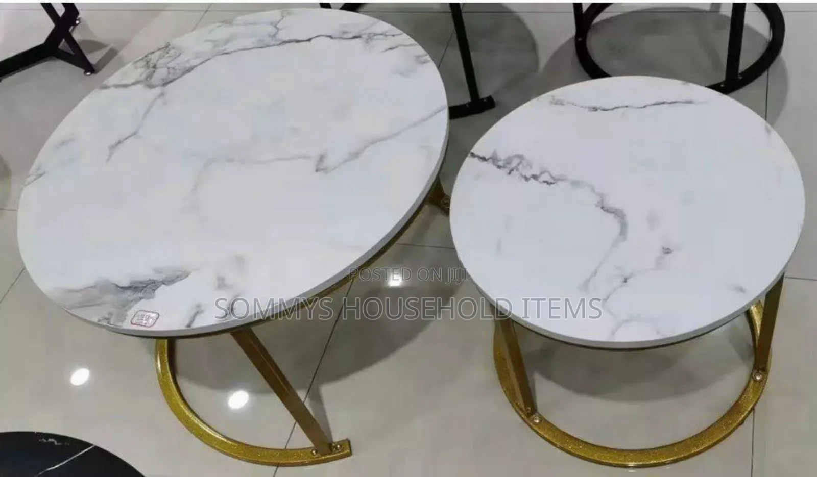 Real Marble Top 2in1 Center Table. Size (70x50cm)
