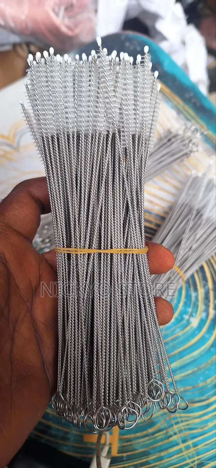 12pcs Straw Cleaning Brush Stainless Steel