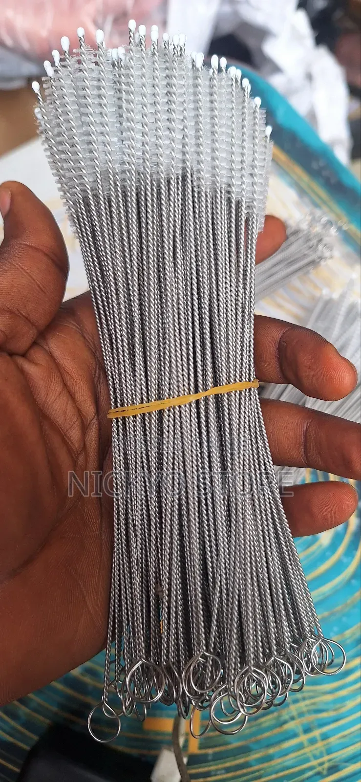 12pcs Straw Cleaning Brush Stainless Steel