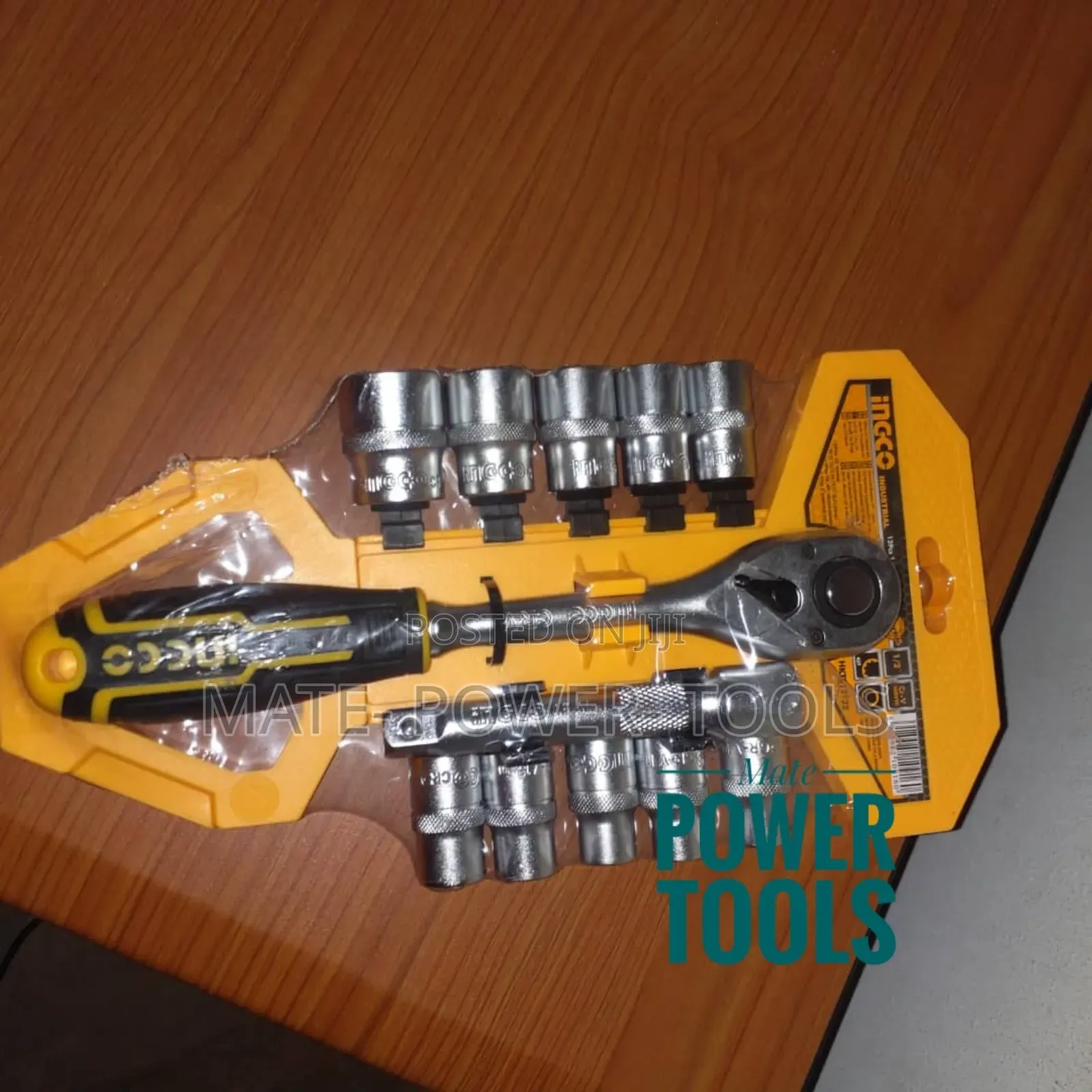 12pcs Ingco Socket Set 1⁄2” Inch